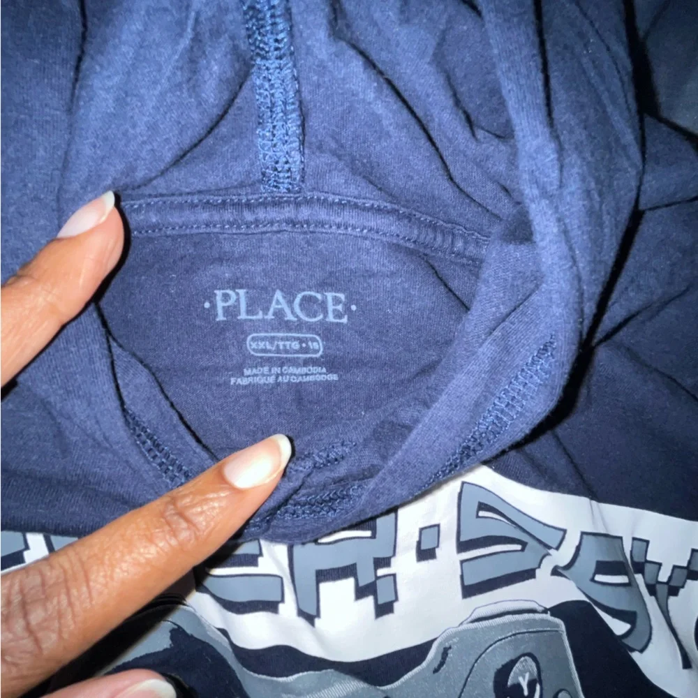 VGUC Children’s Place Boy’s “Never Say Game Over” Hooded Top - Sz XXL/16